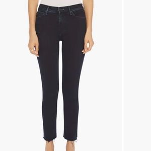 MOTHER The Dazzler Mid Rise Ankle Fray Jeans, HOLDING HANDS, SIZE 27